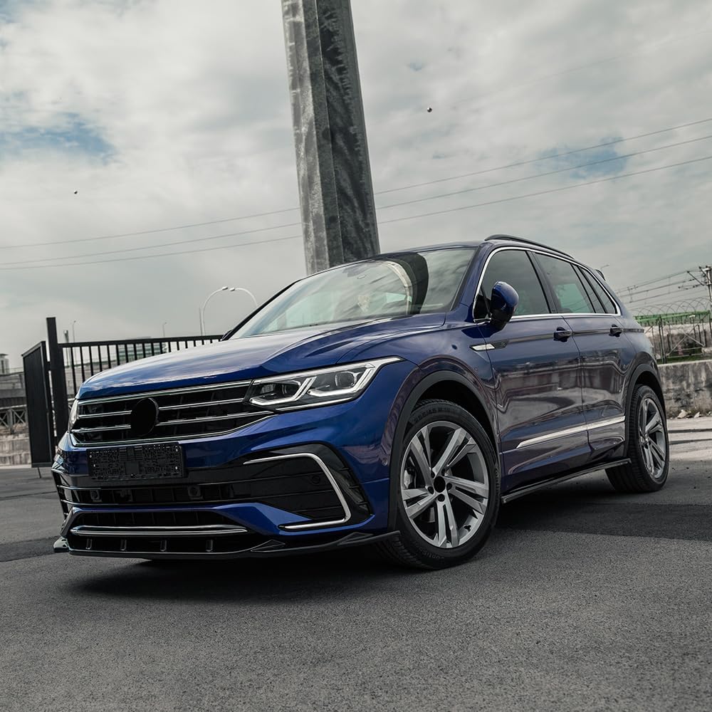 Seitenschweller kompatibel mit VW Tiguan MK2 R R Line Facelift ab 2020 2 TLG Schwarz Glänzend von ONEWAY AUTO ACCESSORIES