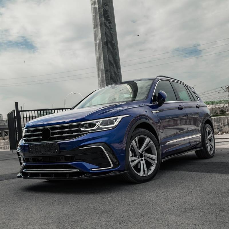 Seitenschweller kompatibel mit VW Tiguan MK2 R R Line Facelift ab 2020 2 TLG Schwarz Glänzend von ONEWAY AUTO ACCESSORIES