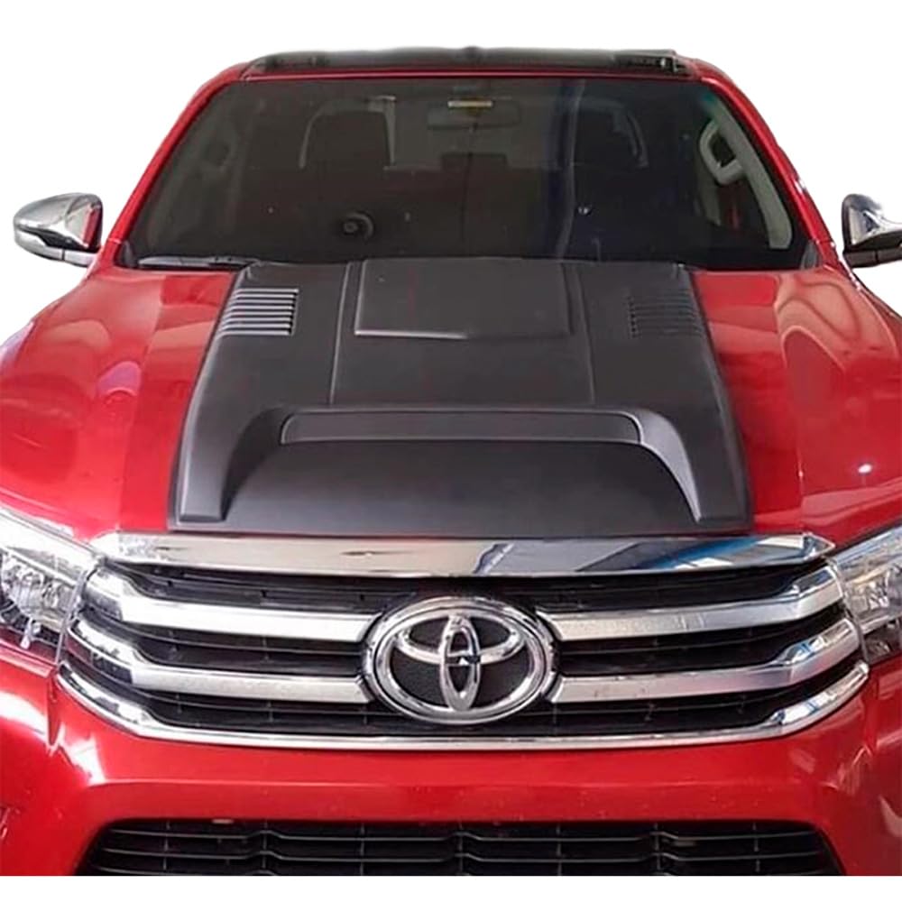 Oneway Motorhaubenhutze kompatibel mit Toyota Hilux 8.Gen. 2015-2020 - Mattschwarz von ONEWAY AUTO ACCESSORIES