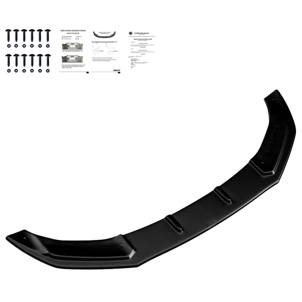 Oneway Frontspoiler kompatibel mit Audi TT RS 8J 2009-2013 - Schwarz glänzend von ONEWAY