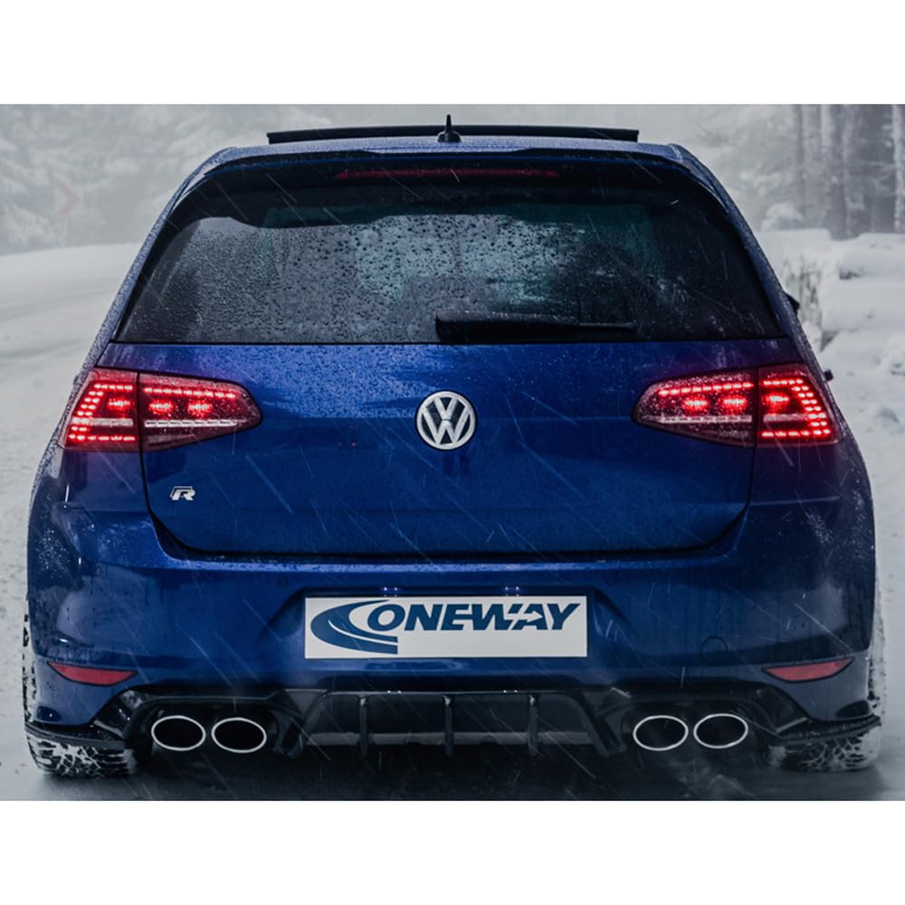 Oneway Heckdiffusor kompatibel mit Volkswagen Golf VII HB R 2013-2016 - Schwarz glänzend von ONEWAY