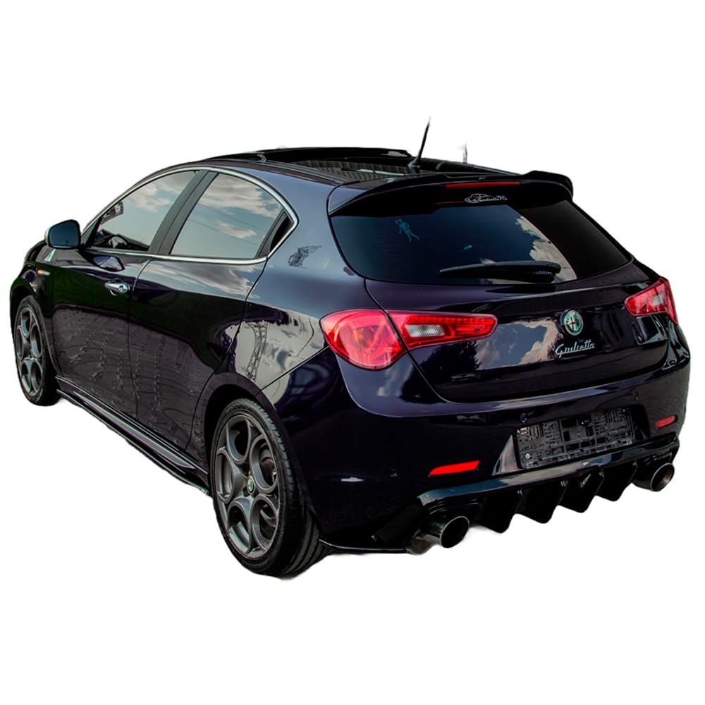 Oneway Heckschürzenansätze (Seitenteile) kompatibel mit Alfa Romeo Giulietta 2010-2020 - Schwarz glänzend von ONEWAY AUTO ACCESSORIES