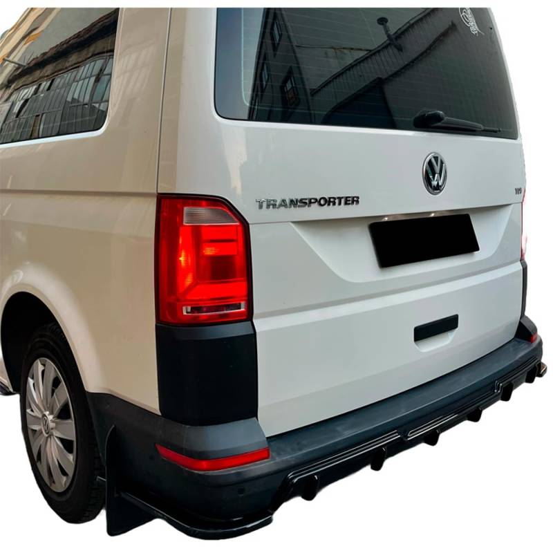 Oneway Heckschürzenansätze (Seitenteile) kompatibel mit Volkswagen Transporter T6/T6.1 2015-2022 - Schwarz glänzend von ONEWAY