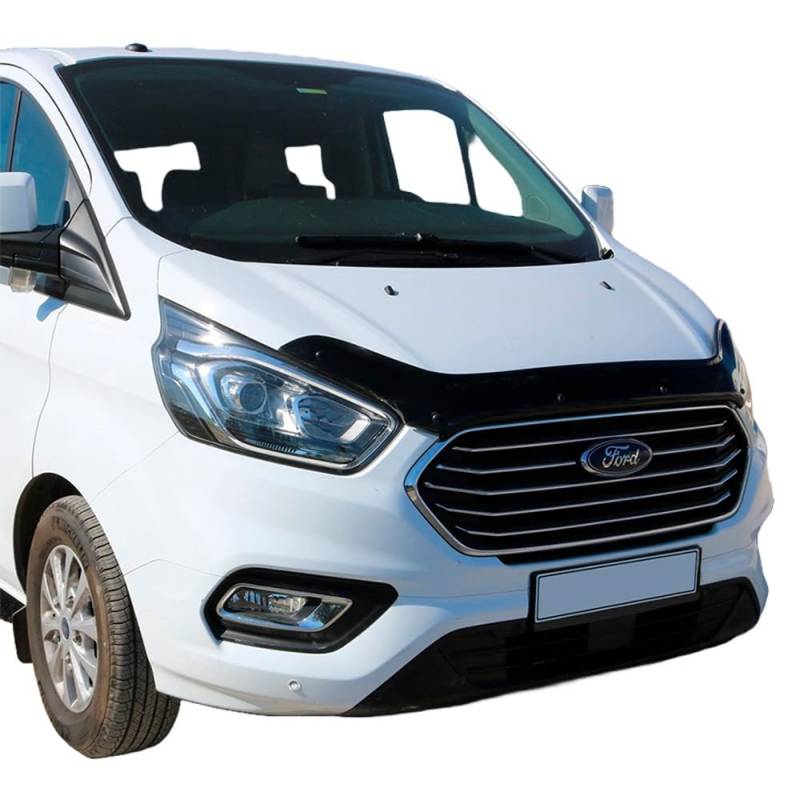 Oneway Motorhaubenschutz kompatibel mit Ford Transit Custom MK1 Facelift 2018-2023 - Schwarz glänzend von ONEWAY