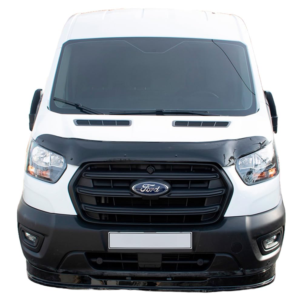 Oneway Motorhaubenschutz kompatibel mit Ford Transit MK8 Facelift 2019- - Schwarz glänzend von ONEWAY