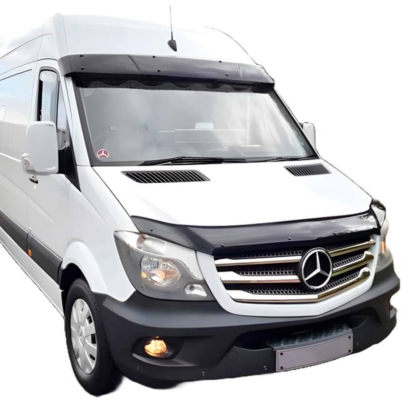 Oneway Motorhaubenschutz kompatibel mit Mercedes Sprinter W906 Facelift 2014-2018 - Schwarz glänzend von ONEWAY