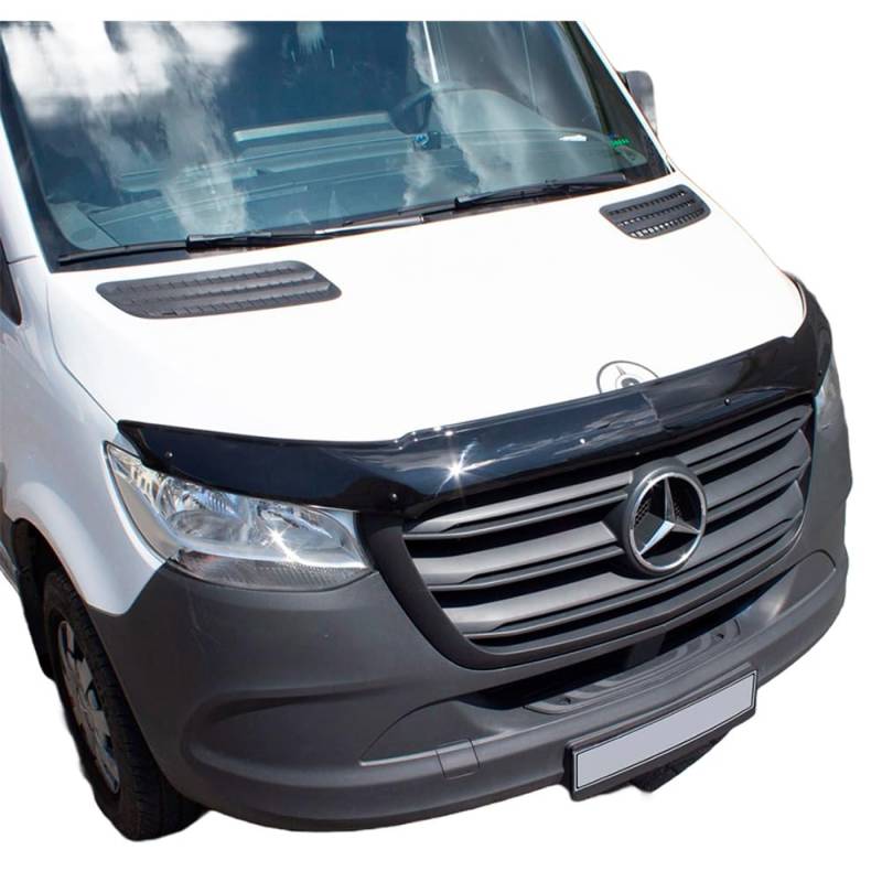 Oneway Motorhaubenschutz kompatibel mit Mercedes Sprinter W907 2018- - Schwarz glänzend von ONEWAY