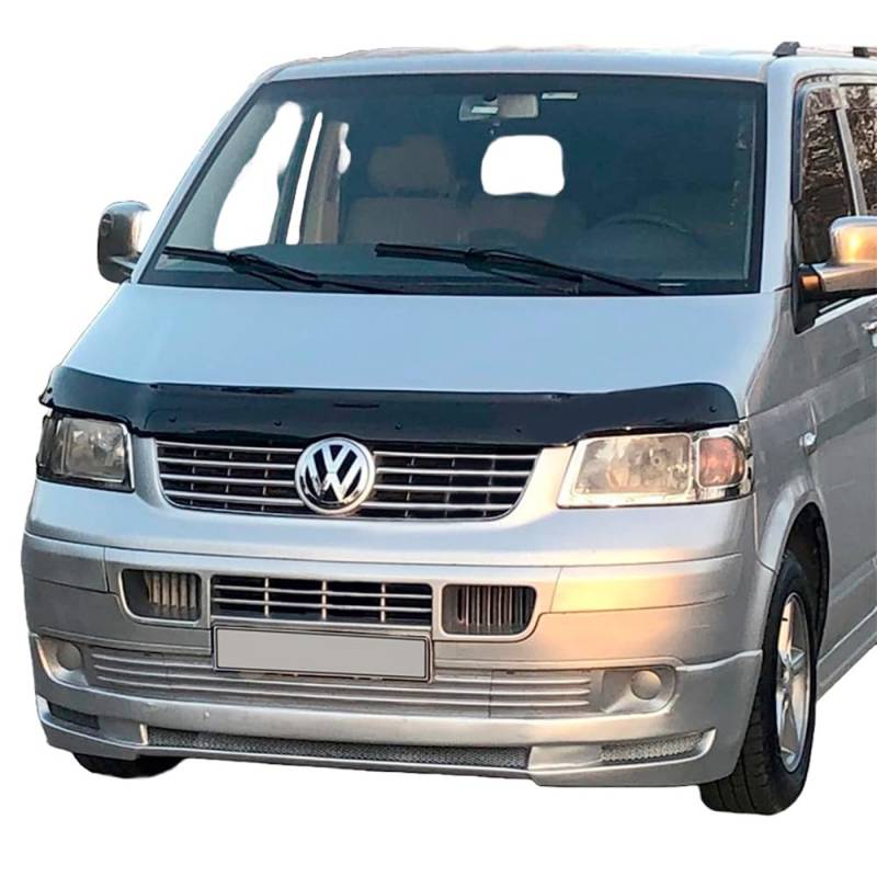 Oneway Motorhaubenschutz kompatibel mit Volkswagen Transporter T5 2003-2009 - Schwarz glänzend von ONEWAY