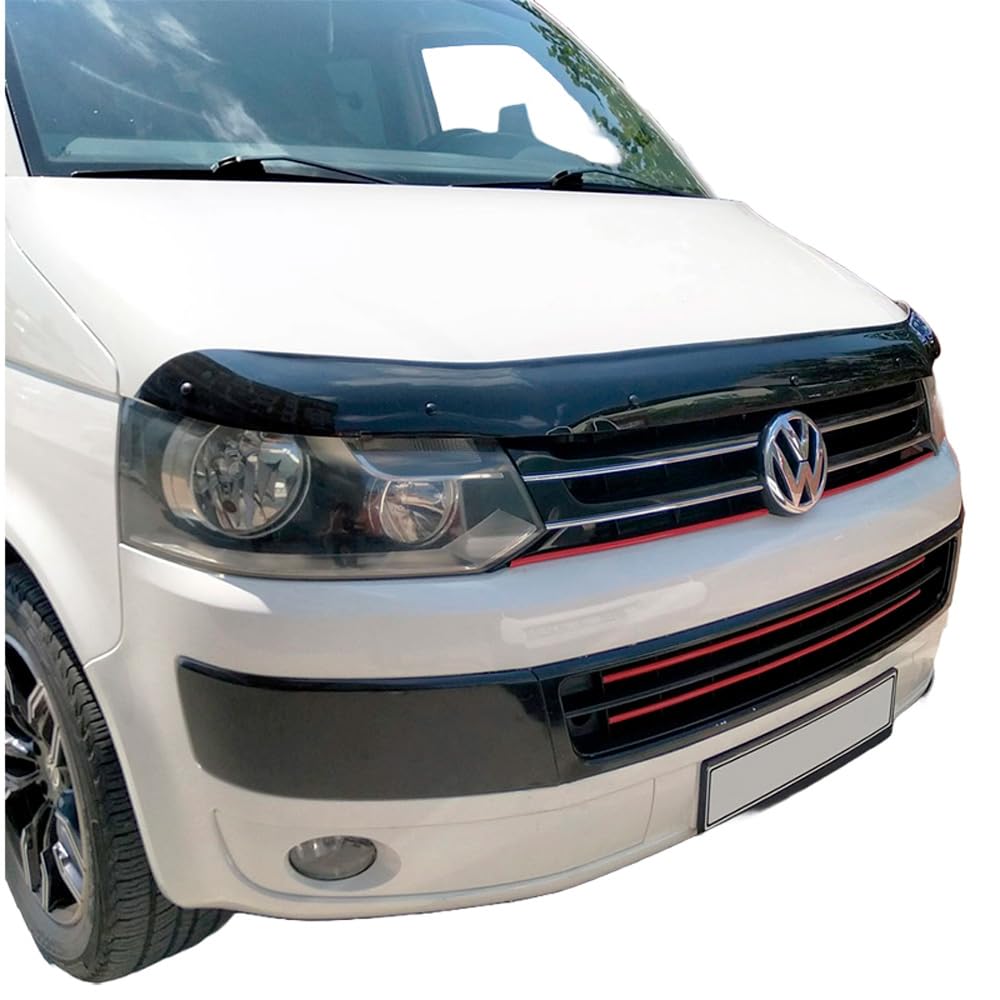 Oneway Motorhaubenschutz kompatibel mit Volkswagen Transporter T5.1 2010-2015 - Schwarz glänzend von ONEWAY