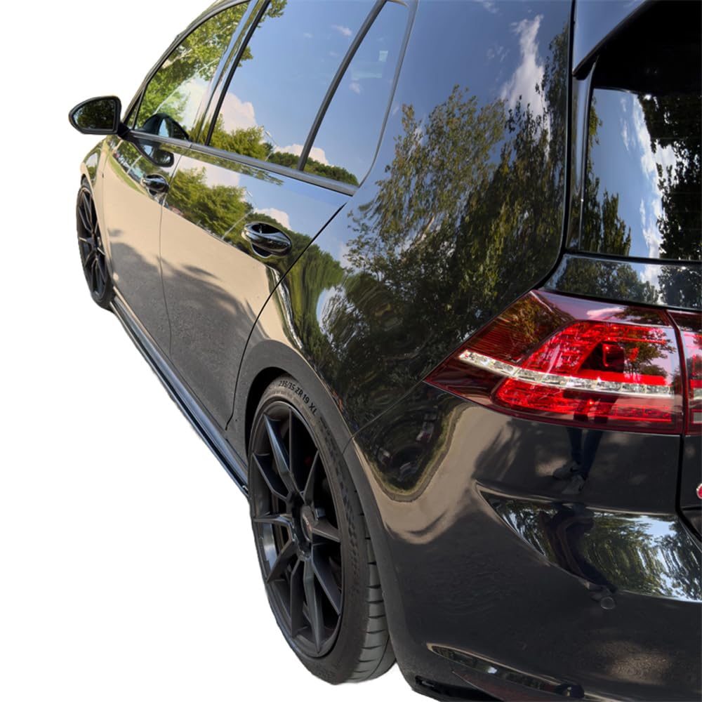 Oneway Satz Seitenschweller kompatibel mit Volkswagen Golf VII HB/Variant GTi/GTD 2013-2016 - Schwarz glänzend von ONEWAY