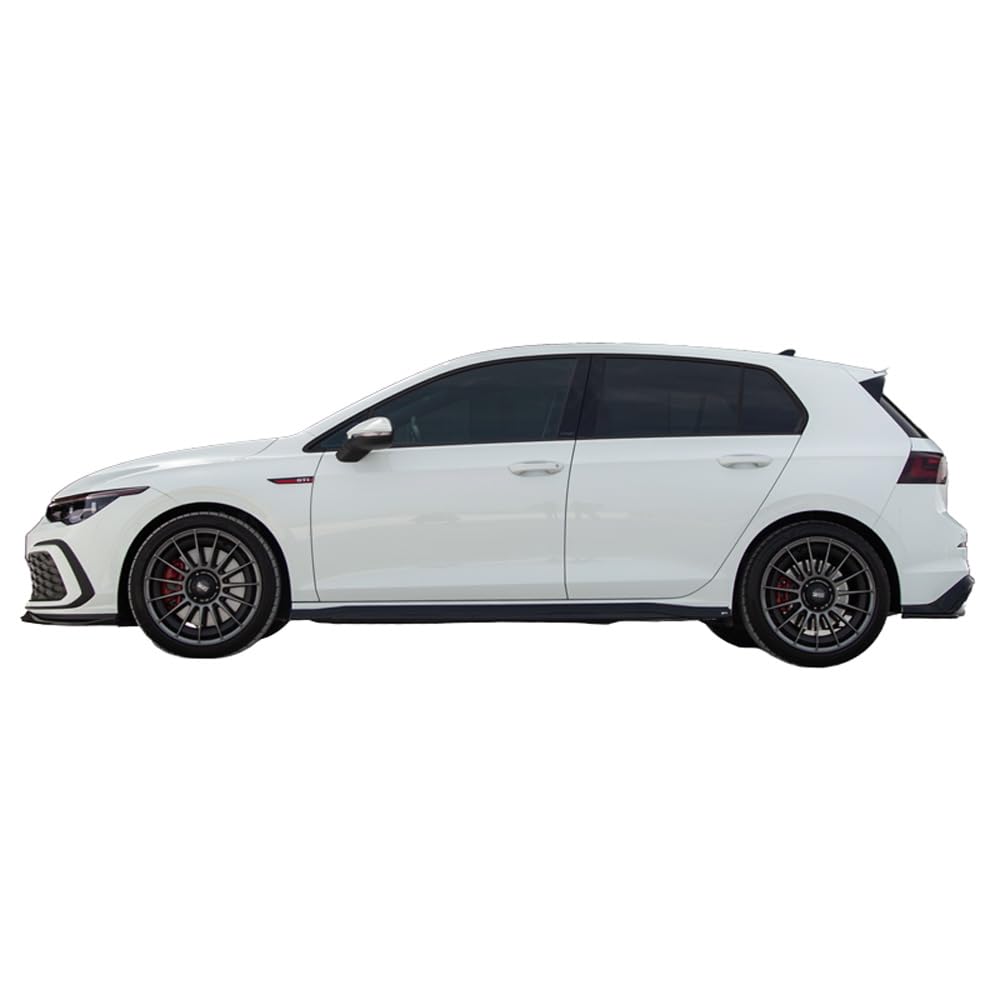 Oneway Satz Seitenschweller kompatibel mit Volkswagen Golf VIII HB/Variant GTI/GTI Clubsport/GTD/R-Line 2020- - Version 2 - Schwarz glänzend von ONEWAY