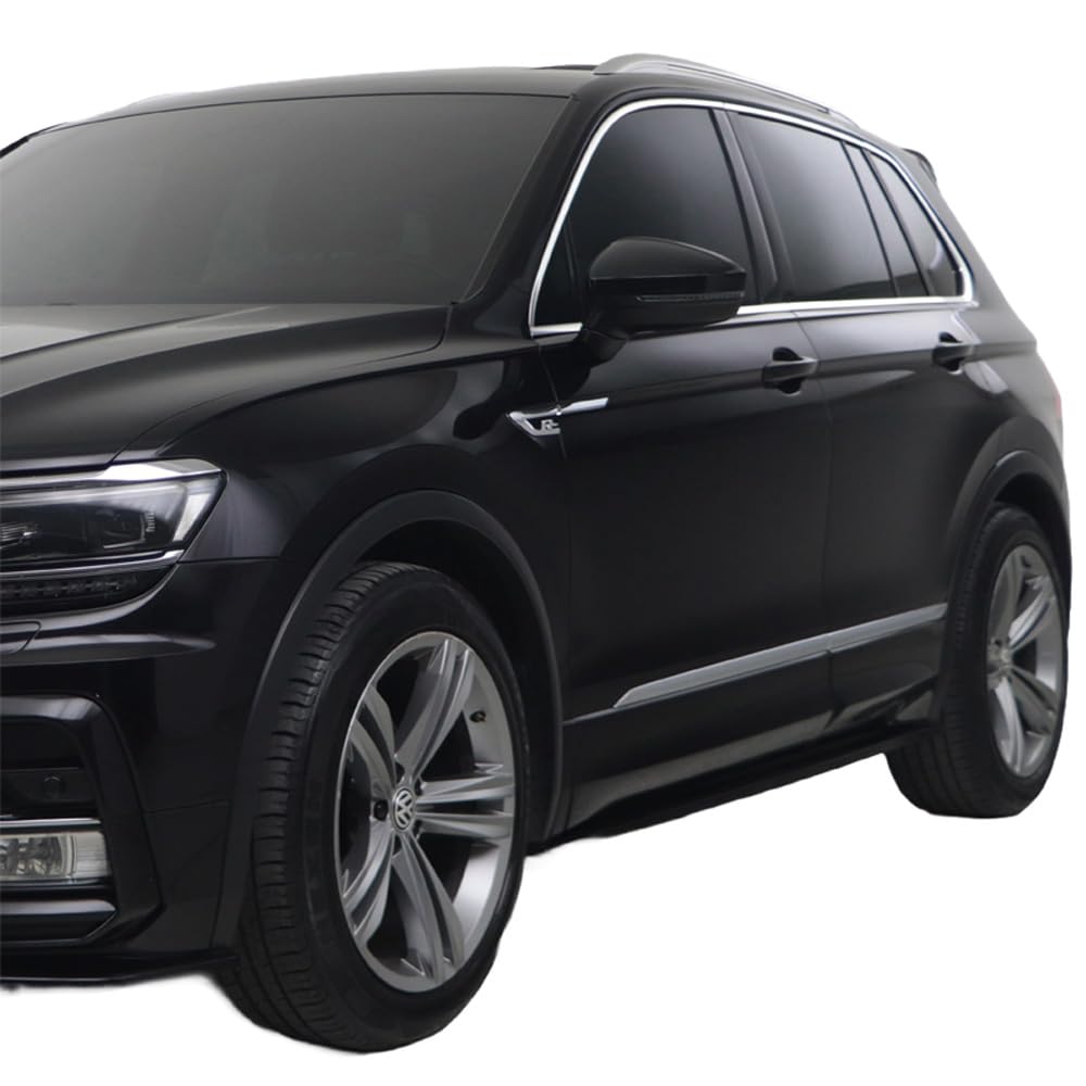 Oneway Satz Seitenschweller kompatibel mit Volkswagen Tiguan II R-Line 2016-2020 - Schwarz glänzend von ONEWAY