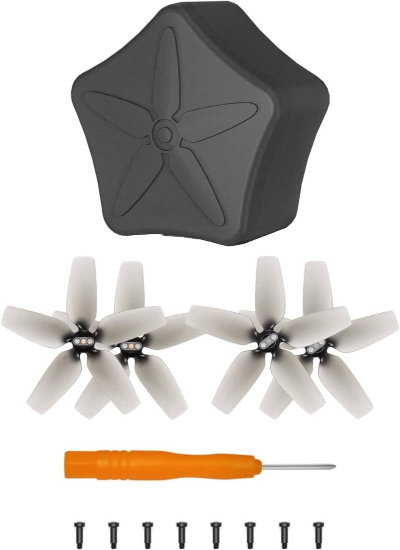 ONTOMYO Avata Propeller Aufbewahrungsbox und Original Avata Propeller (2 Paar) Ersatz für DJI AVATA Drohnen Zubehör mit einem Schraubendreher von ONTOMYO