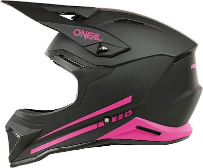 ONeal 1SRS Solid S25, Motocrosshelm Kinder - Matt Schwarz/Pink - M von ONeal