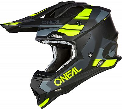 ONeal 2SRS Spyde S23, Motocrosshelm - Matt Schwarz/Grau/Neon-Gelb - L von ONeal