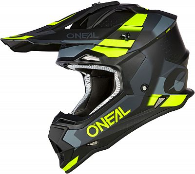 ONeal 2SRS Spyde S23, Motocrosshelm - Matt Schwarz/Grau/Neon-Gelb - XL von ONeal