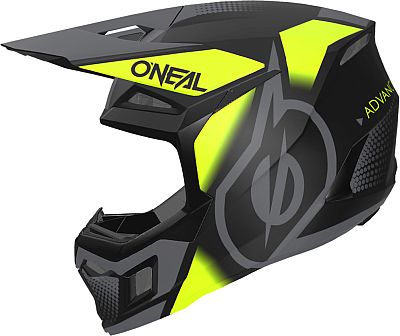 ONeal 3SRS Vision, Motocrosshelm - Matt Schwarz/Neon-Gelb/Grau - L von ONeal