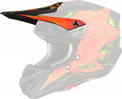 ONeal 5SRS Surge S23, Helmschirm - Matt Schwarz/Rot/Neon-Gelb von ONeal