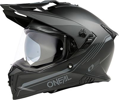 ONeal A-SRS Solid, Endurohelm - Matt Schwarz/Grau - XL von ONeal