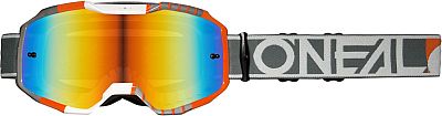 ONeal B-10 Duplex, Crossbrille verspiegelt - Grau/Weiß/Orange Regenbogen-Verspiegelt von ONeal