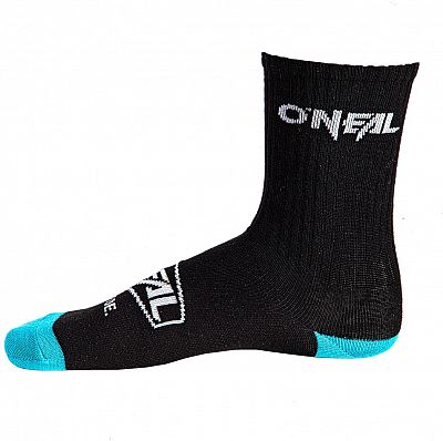 ONeal Crew Icon, Socken - Schwarz/Weiß/Türkis - S von ONeal