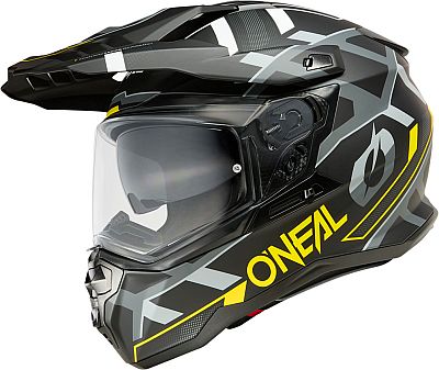 ONeal D-SRS Square S25, Endurohelm - Matt Schwarz/Neon-Gelb/Grau - M von ONeal