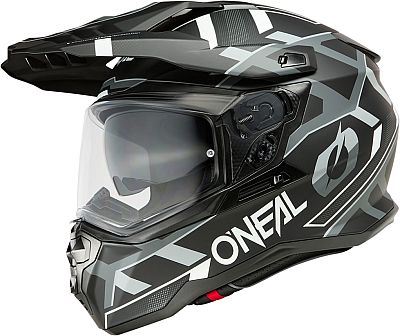 ONeal D-SRS Square S25, Endurohelm - Matt Schwarz/Weiß/Grau - XL von ONeal