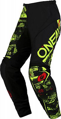 ONeal Element Attack S23, Textilhose Jugend - Schwarz/Neon-Gelb - 20 von ONeal