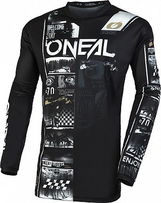 ONeal Element Attack S23, Trikot - Schwarz/Weiß - L von ONeal