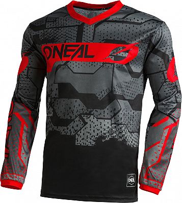 ONeal Element Camo V.22, Trikot Jugend - Schwarz/Grau/Rot - L von ONeal