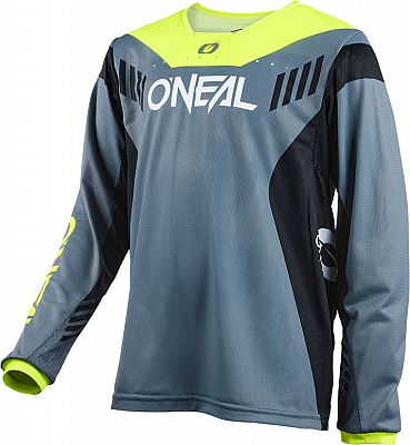 ONeal Element FR Hybrid S22, Trikot Kinder - Grau/Neon-Gelb - S von ONeal