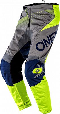 ONeal Element Factor, Textilhose - Grau/Blau/Neon-Gelb - 32 von ONeal