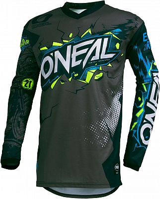 ONeal Element Villain, Trikot Kinder - Grau/Blau/Weiß - L von ONeal