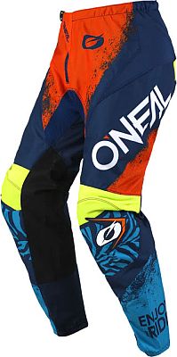 ONeal Element Shocker S25, Textilhose Kinder - Dunkelblau/Orange/Neon-Gelb/Blau - 22 (5/6) von ONeal