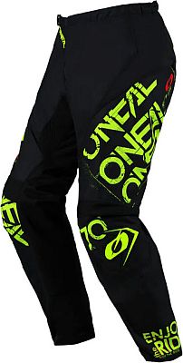 ONeal Element Static S25, Textilhose - Schwarz/Neon-Gelb - 30 von ONeal