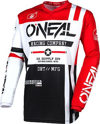 ONeal Element Warhawk, Trikot - Schwarz/Weiß/Rot - L von ONeal