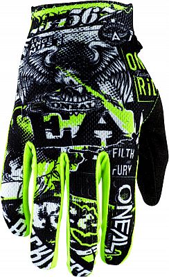 ONeal Matrix Attack, Handschuhe Kinder - Schwarz/Neon-Gelb - XS von ONeal