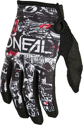 ONeal Mayhem Attack, Handschuhe - Schwarz/Weiß/Rot - L von ONeal