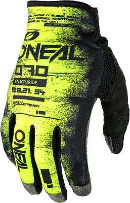 ONeal Mayhem Scarz S25, Handschuhe - Schwarz/Neon-Gelb - L von ONeal