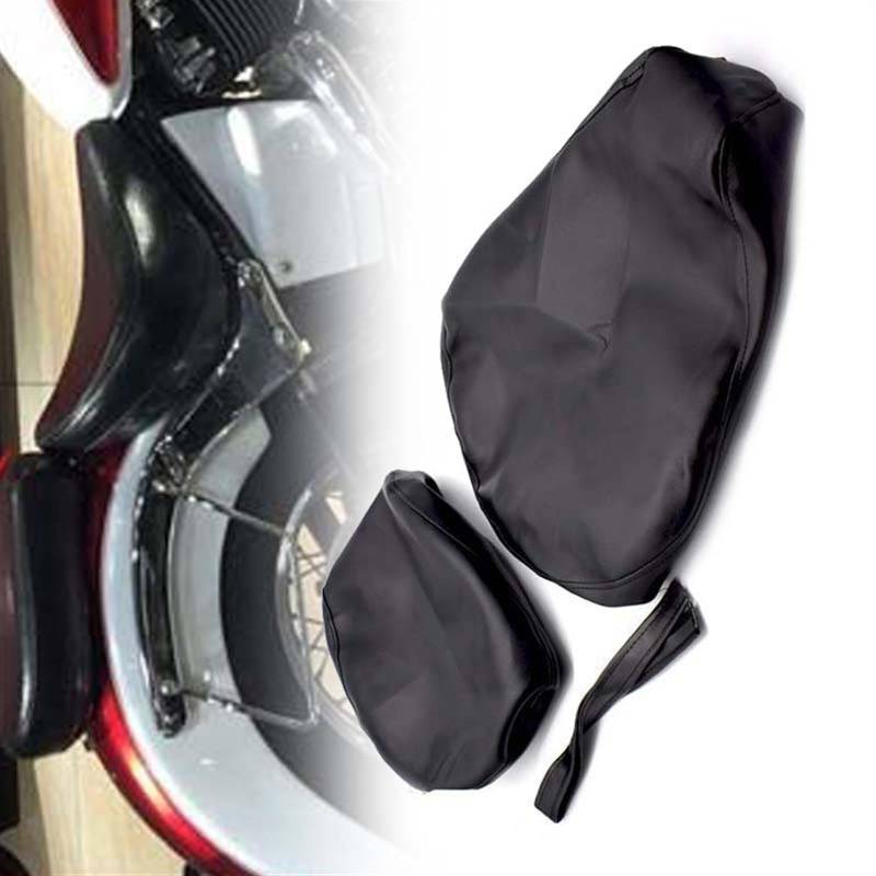 OOELAZ Motorrad Für Y&amaha V-Star 650 Dragstar XVS650 Dicken Schwarzen PU Leder Sitzbezug Kissen Schutz Wasserdicht V Star 650 von OOELAZ