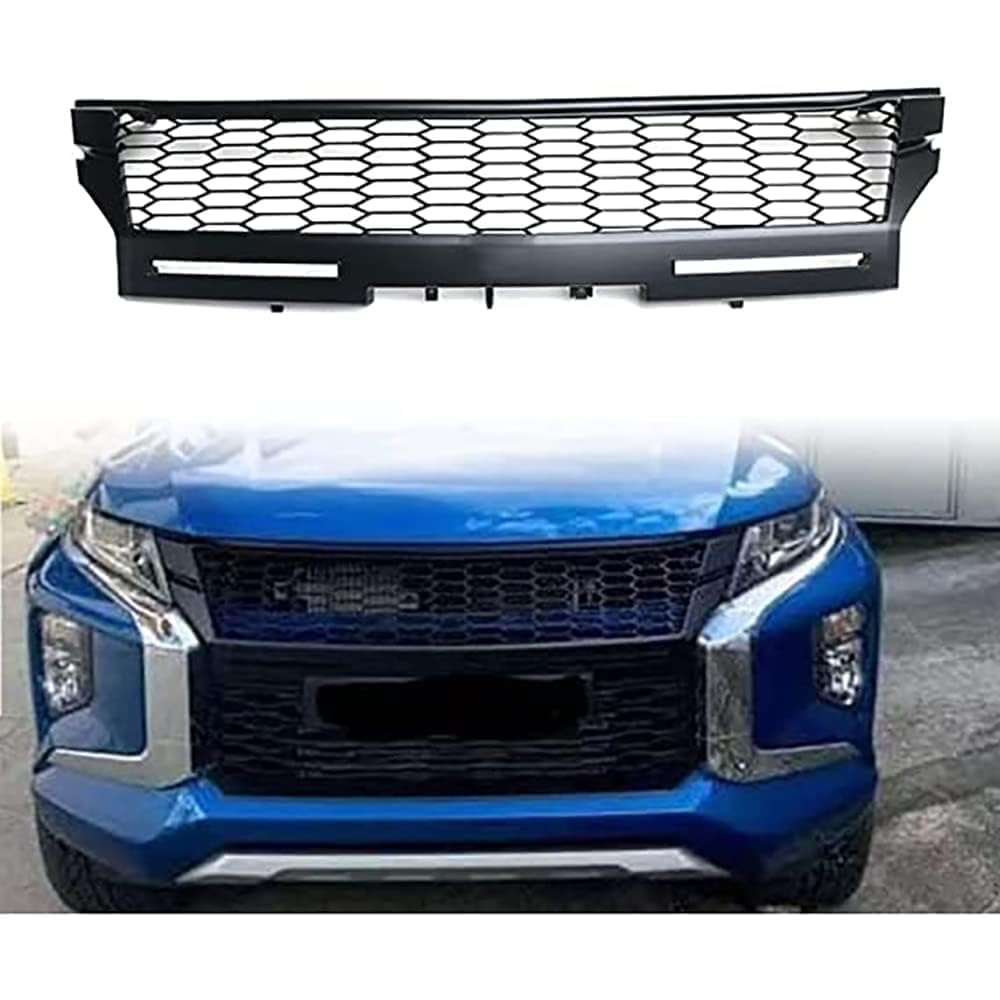 Kühlergrill für Mitsubishi Triton L200 2019 2020,Front- & Kühlergrille Frontstoßstangengitter Sport Kühlergrill Frontgrill Mesh Kühlergrill Leisten Kühler- Sport- Front- Rippen- Grill von OOzie