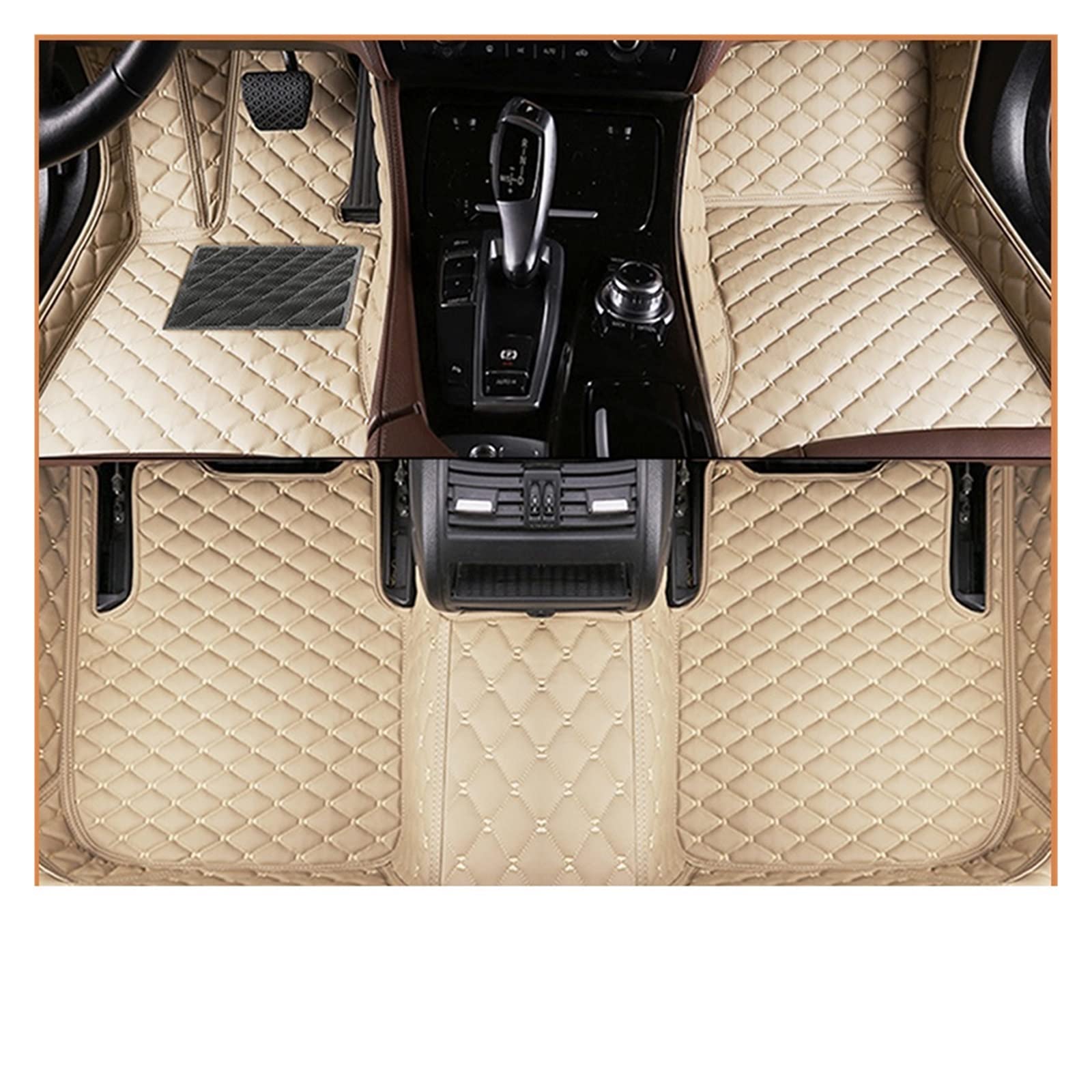 Auto Fußmatten Kompatibel Mit Benz ML Klasse W166 2012 2013 2014 2015 2016 Benutzerdefinierte Auto Fuß Pads Auto Teppichabdeckung (Beige) von OPALENDIR