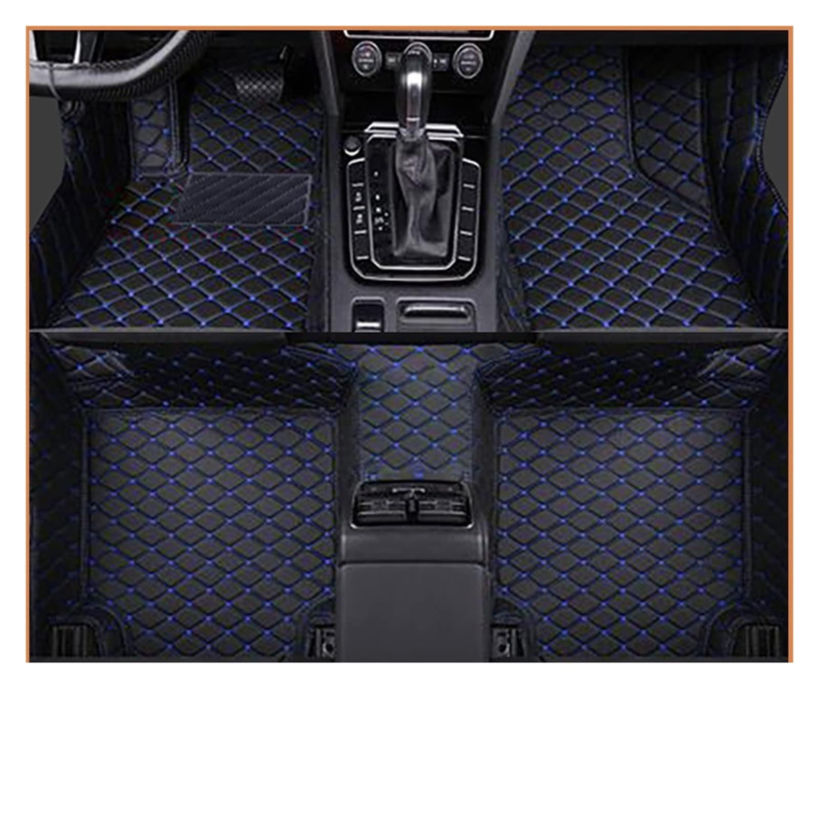 Auto Fußmatten Kompatibel Mit Jaguar XF Limousine 2008 2009 2010 2011 2012 2013 2014 2015 Benutzerdefinierte Auto Fuß Pads(Blackblau) von OPALENDIR