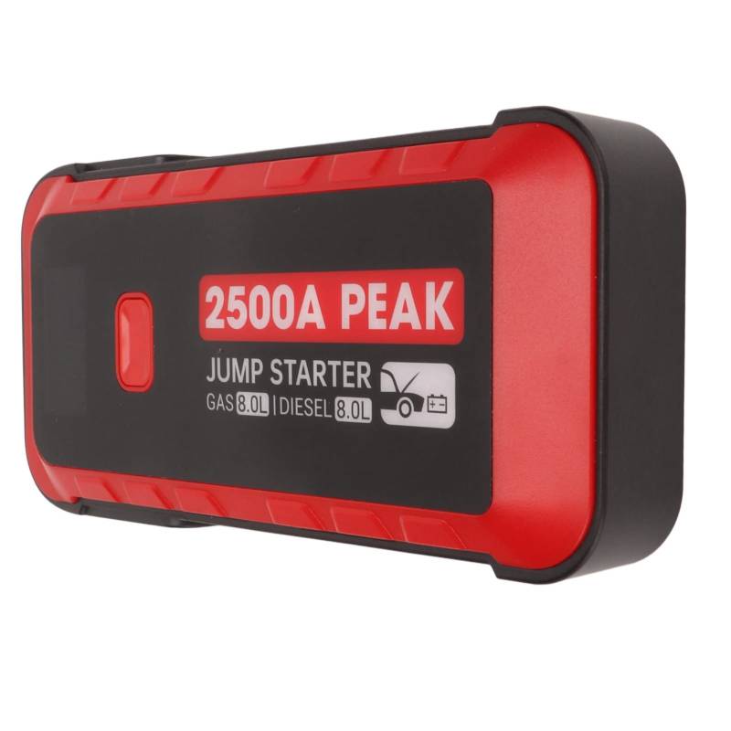 Autobatterie-Starthilfe, Auto-Jumper-Starter, Tragbarer Starthilfe-Akku mit 2500 A, 25800 MAh USB-Schnelllade-LCD-Display, Autobatterie-Starthilfe für 12-V-Fahrzeugcamping von OPPWONG