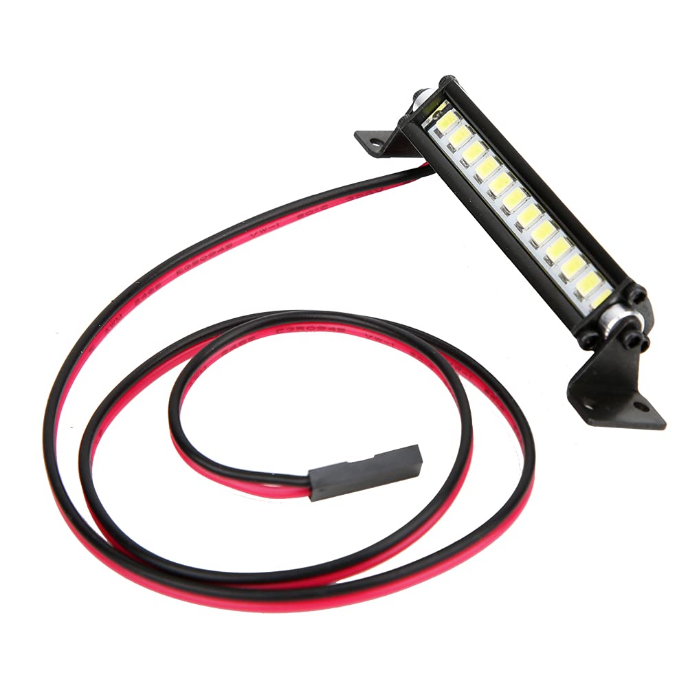 RC-Auto-Lichter, RC-Lichtleiste, RC-LED-Leuchten, 7,2 X 1,5 X 1,2 cm, RC-Auto-Zubehör, RC-Auto-Dachlichter, Mini-12-LED-Lichtleiste, Dachlampe, Passend für 4 Scx10 1/10 4WD von OPPWONG