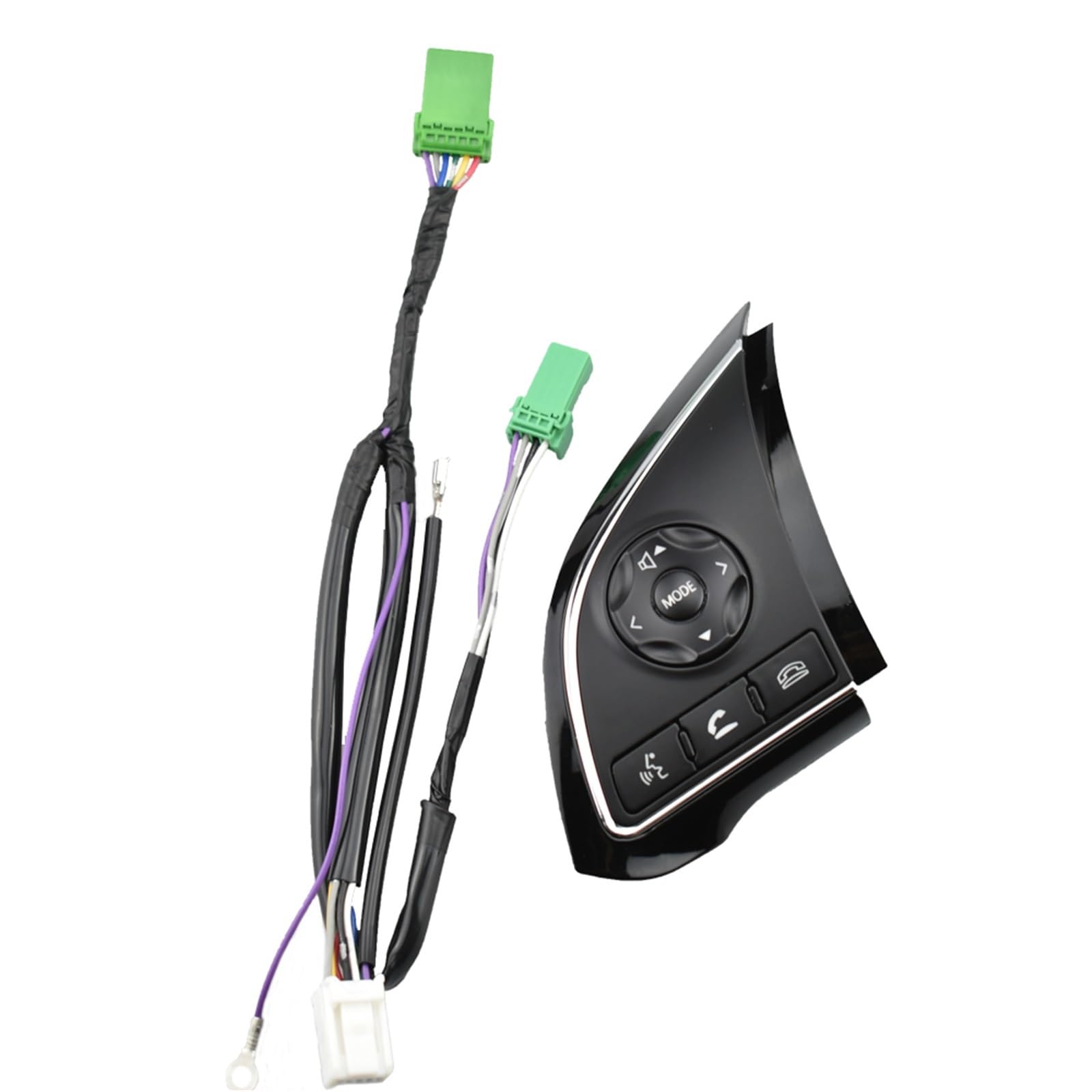 Lenkradtasten Auto Tempomat Audio Bluetooth Lenkradknopf for Outlander Xpander Space Star 2016-2019 Autoteile(Left-Wire) von OPTOI