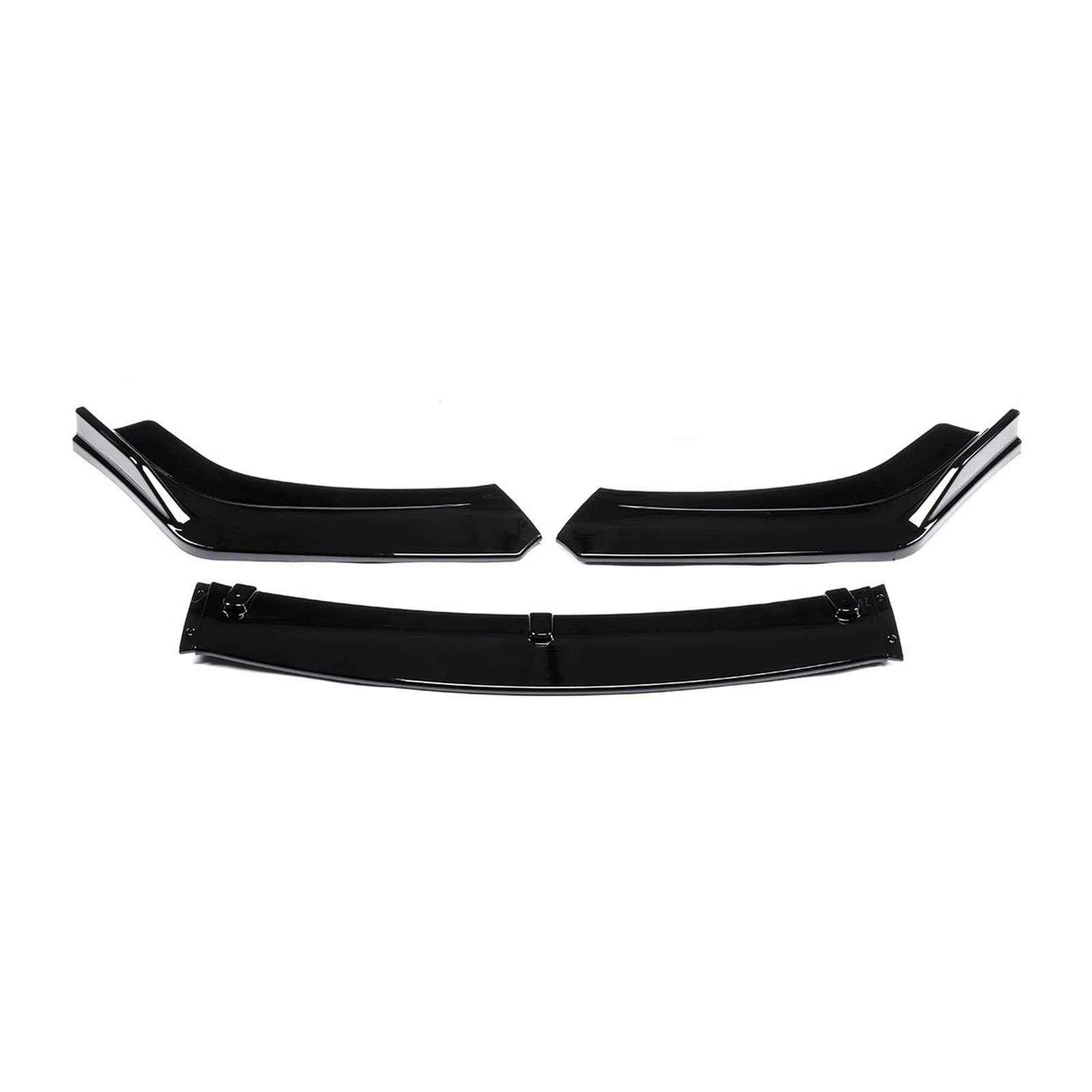 3piece Carbon Fiber Look/Black Front Lower Bumper Lip Diffuser Spoiler Body Kit Compatible With: Civic Sedan 4Dr 2016 2017 2018(B) von OQUFINTER