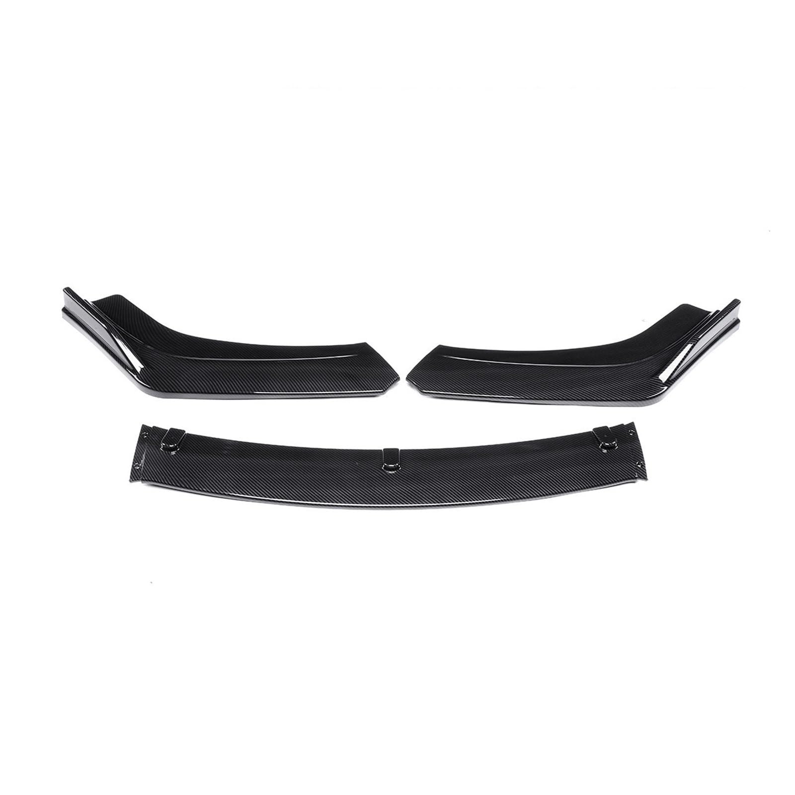 3piece Carbon Fiber Look/Black Front Lower Bumper Lip Diffuser Spoiler Body Kit Compatible With: Civic Sedan 4Dr 2016 2017 2018(C) von OQUFINTER