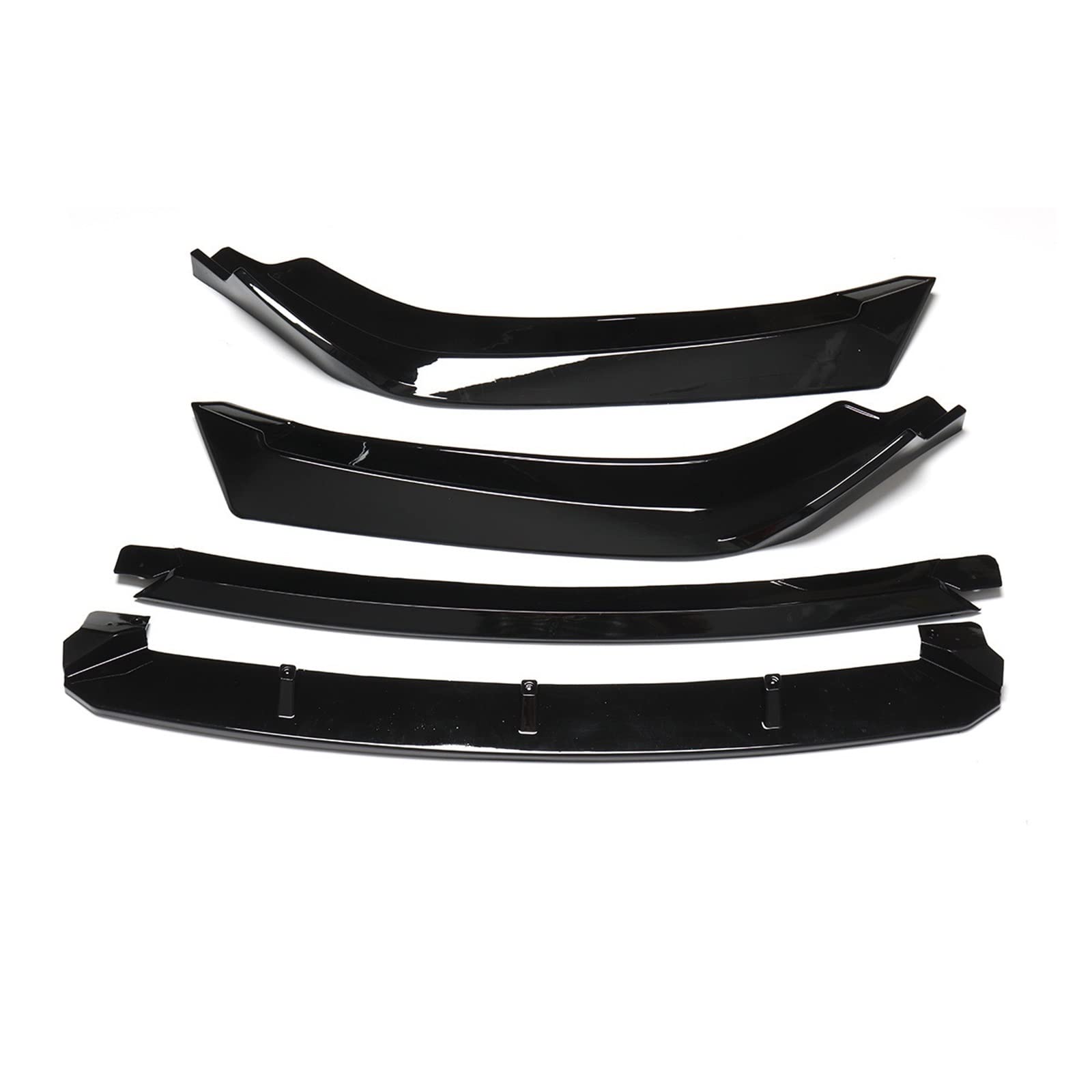 4pcs Front Bumper Lip Splitter Diffuser Lip Body Kit Spoiler Bumpers Protector Compatible With: Civic Sedan 4Dr 2016-2018(B Gloss Black) von OQUFINTER