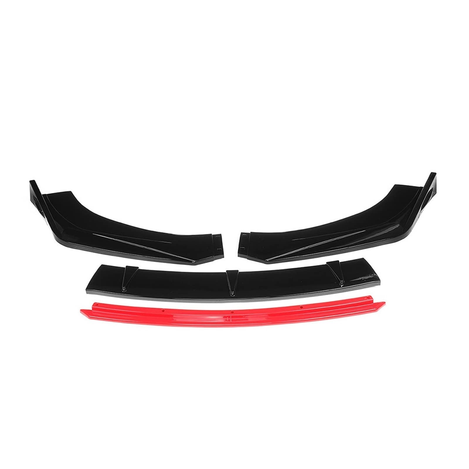 4x Front Bumper Splitter Lip Diffuser Guard Spoiler Compatible With VW Compatible With GOLF MK5 MK6 MK7 MK7.5 MK8 GTI GTD R Compatible With Transporter T4 T5 T6(Glossy black) von OQUFINTER